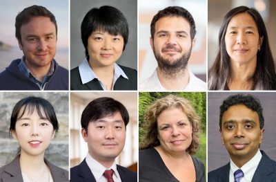 collage of photos of Virginia Tech faculty members who were named to Clarivate's Highly Cited Researchers 2025 list are (from top left): George Allen, Wenjing Lou, Walid Saad, Linsey Marr (from bottom left) Lina Quan, Wujin Sun, Georgia Hodes, and Viswanath Venkatesh.